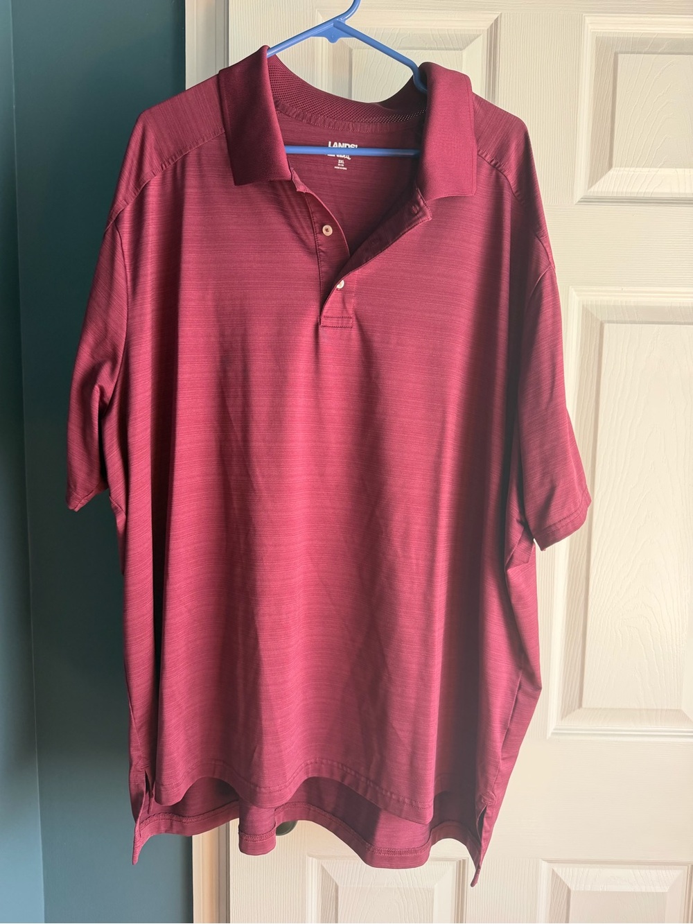 Lands' End Men's Wine Red Polo Shirt